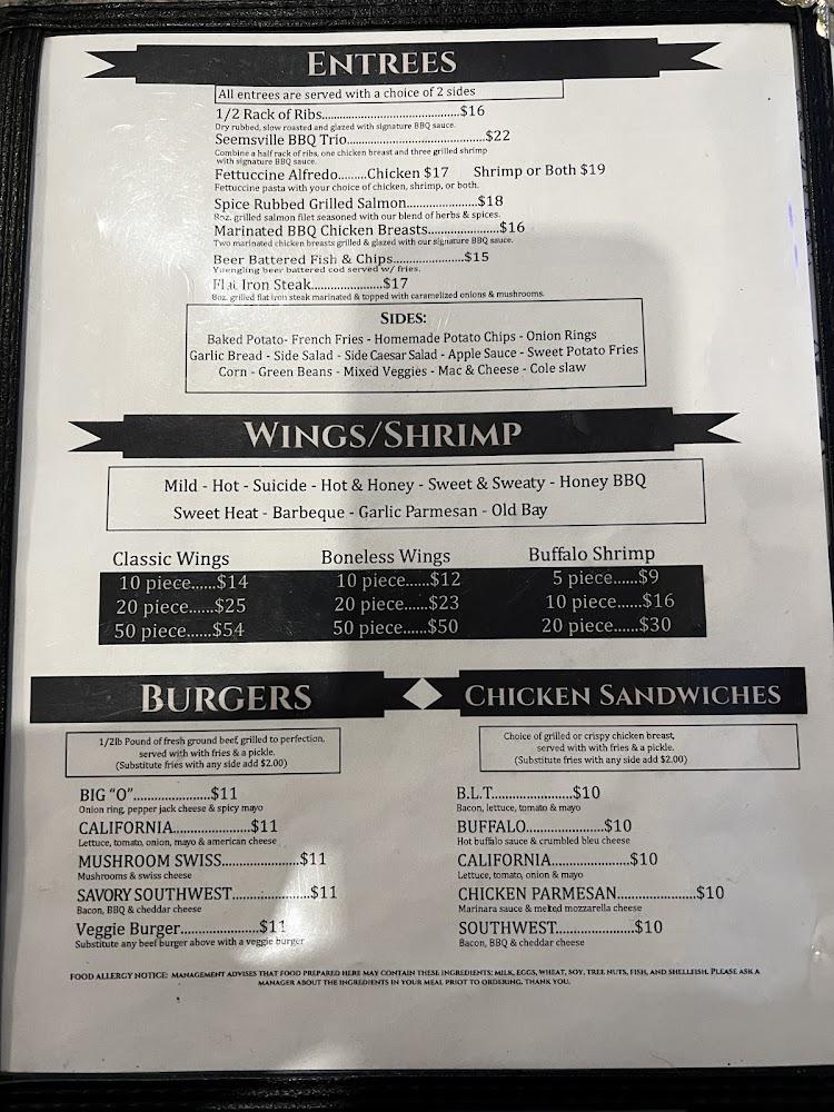 Seemsville Pub & Grille Seemsville Sampler