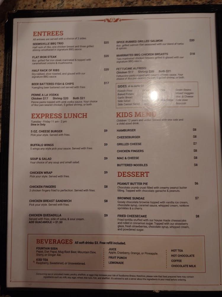 Seemsville Pub & Grille Menu image 3